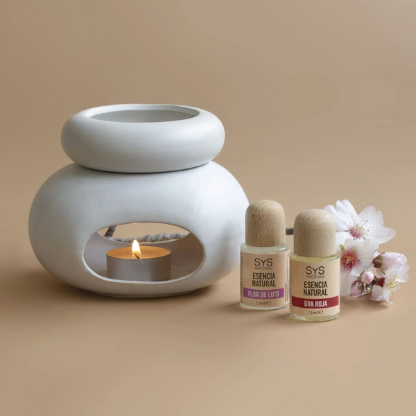 Quemador Zen Ceramica Blanca