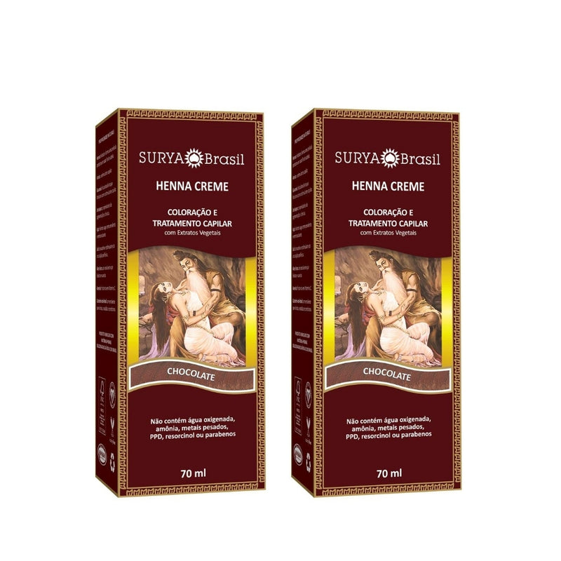 Pack 2 Henna en crema Chocolate Surya Brasil 70ml